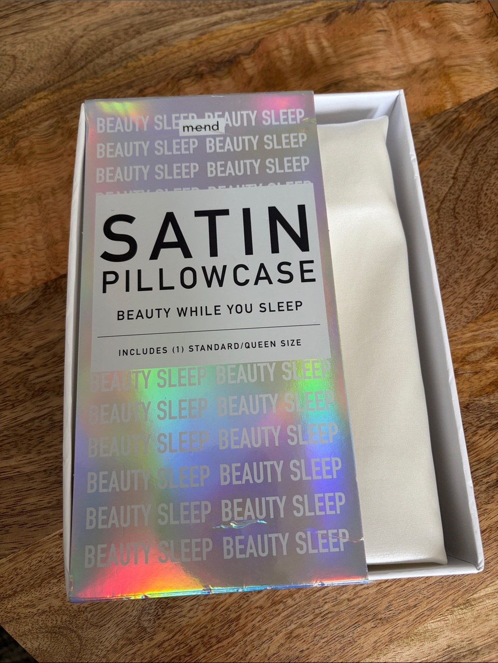 Satin Pillowcase in White - Beauty Sleep